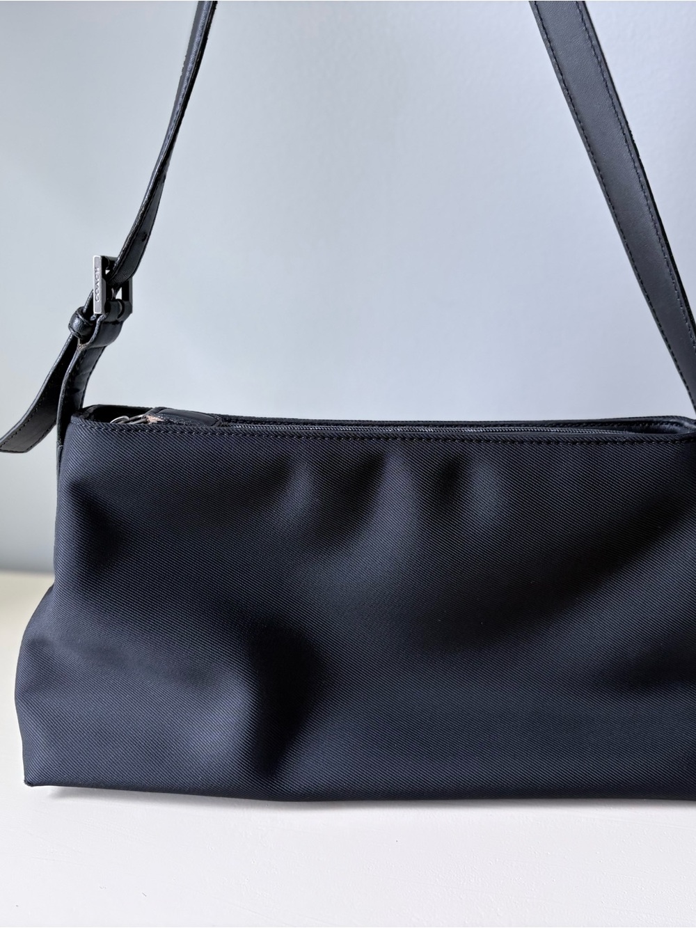 Vintage Y2K Black Coach Shoulder Bag with Adjustable Strap